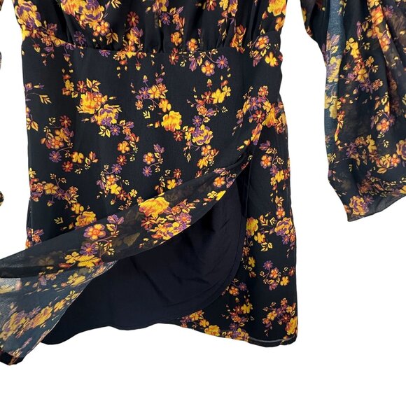 C/Meo Collective Ink Botanic Heart Breaker Boho Mini Dress Size 4 NWT - Picture 3 of 14